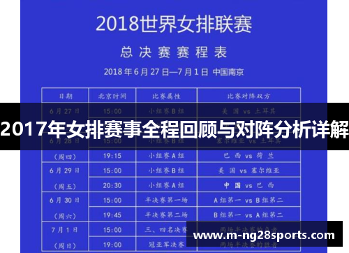 2017年女排赛事全程回顾与对阵分析详解